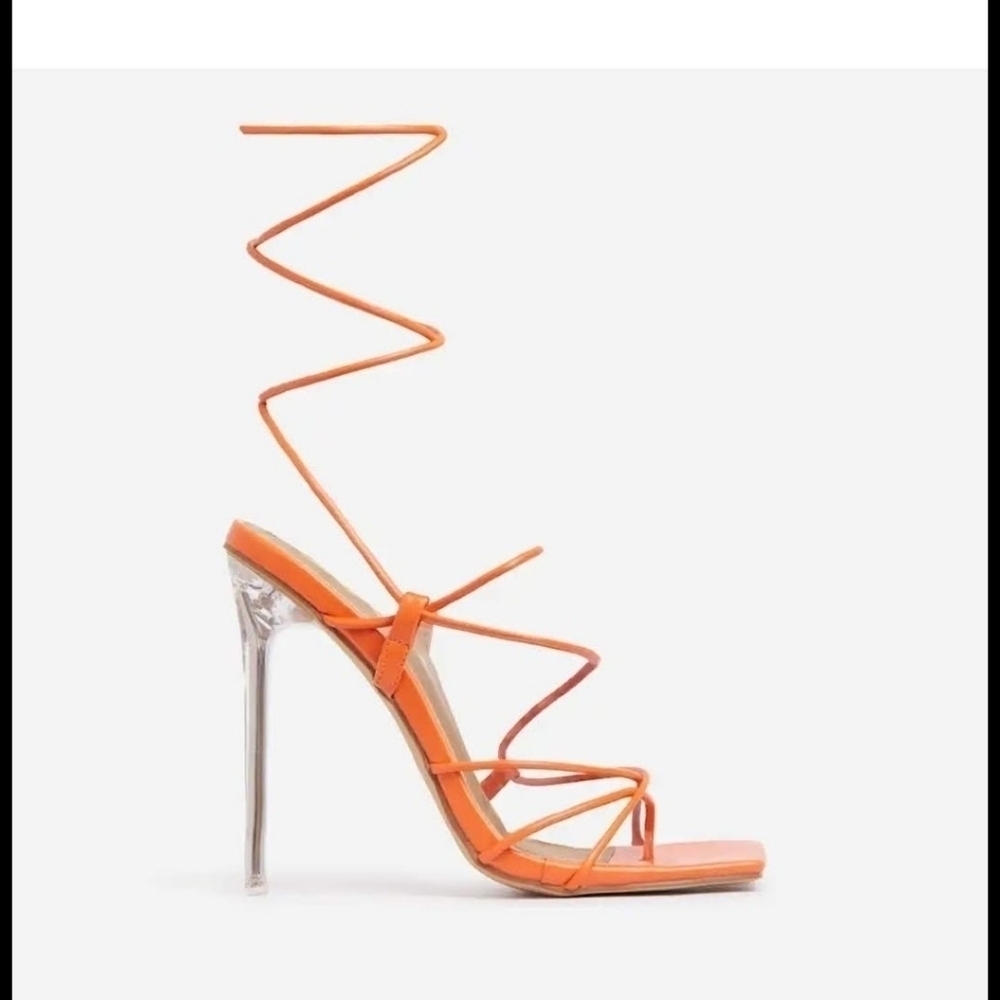 NWT EGO Sunbathe Lace up Heels